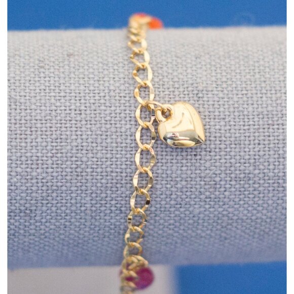 7 inch Charm Heart Charm Heart Friendship Bracelet by Avon - D8 - Picture 2 of 3